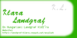 klara landgraf business card